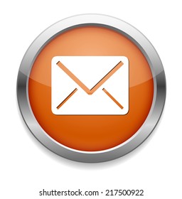 glossy web button with message sign. message shape icon 