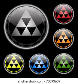 Glossy web buttons in a form of geometric crop circles