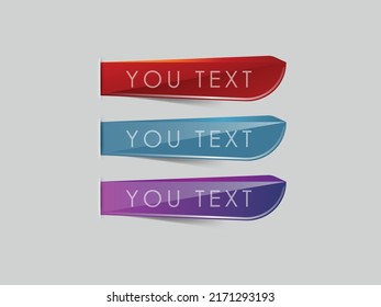 Glossy web buttons set in different colors 