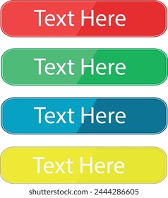 Botones de Web brillante en diferentes colores
