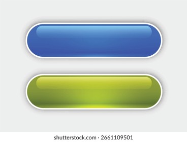 glossy web buttons set in different colors