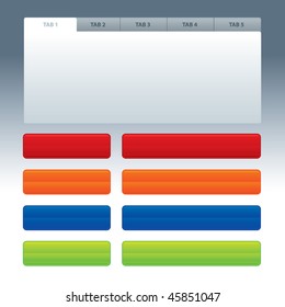 Glossy web buttons and tabs