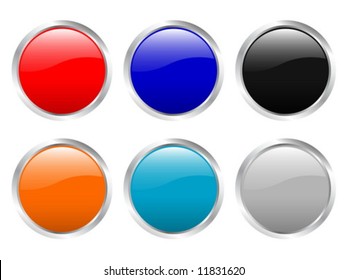 Glossy web buttons. Vector illustration