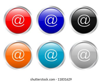 Glossy web buttons. Vector illustration