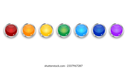 Glossy web buttons. Vector illustration. EPS 10.