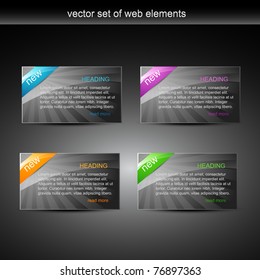 visualización brillante de elementos web con espacio para el texto