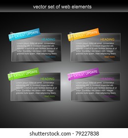 glossy web element display with space for your text