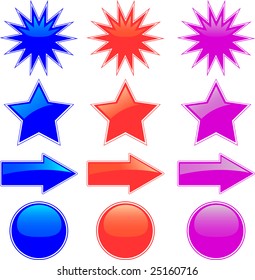 glossy web icons