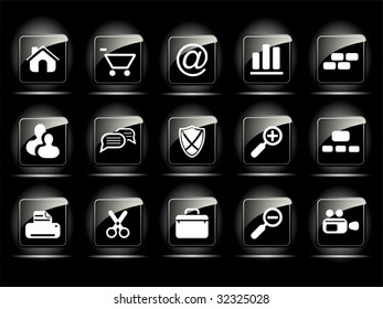 Glossy web icons