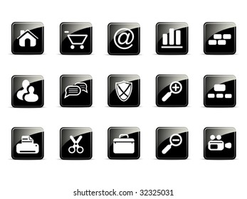 Glossy web icons