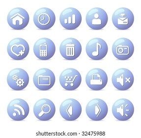 Glossy web icons