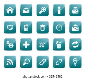 Iconos web brillantes