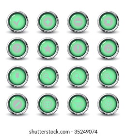 Glossy web icons