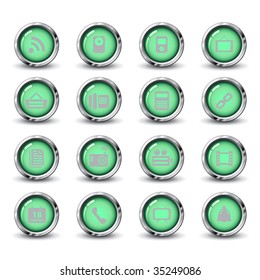 Glossy web icons