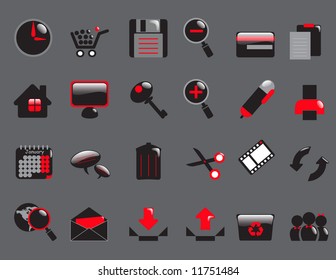 Glossy website icons - Part1 (vector)