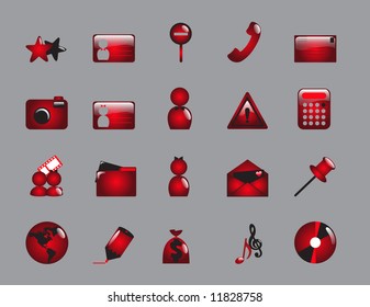 Glossy website icons - Part4 (vector)