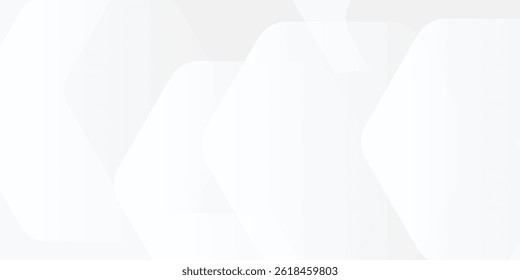 Glossy white hexagon background template vector abstract graphic design banner pattern. illustration eps10