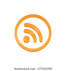 Glossy Wireless Connection Symbol or Emblem