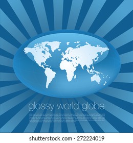 Glossy World Globe
