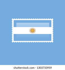 glossz post stamp and argentina flag