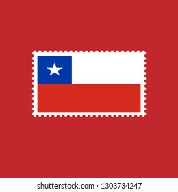 glossz post stamp and chile flag