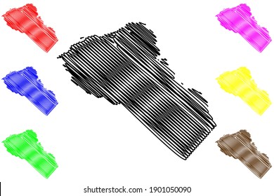 Gloucester County, New Jersey (US County, Vereinigte Staaten von Amerika, USA, USA, USA), Karte, Vektorgrafik, Skizze Gloucester Karte