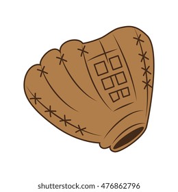 glove baseball icon isolated