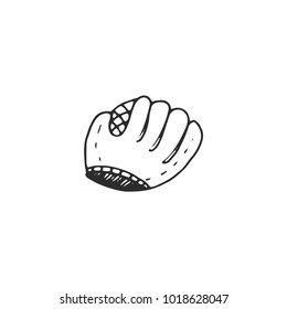 glove for baseball vector draw