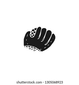 glove for baseball vector draw