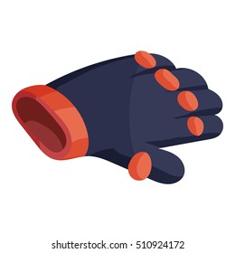Glove for biker icon. Isometric illustration of glove for biker vector icon for web design