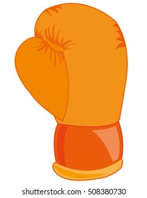 Glove for box on white background is insulated