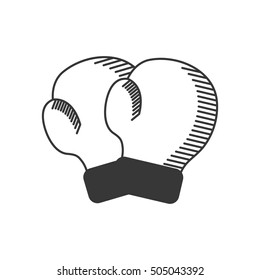 glove boxing equipment isolated icon vector illustration design