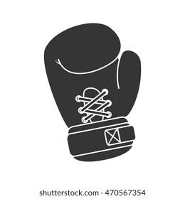 glove boxing protection sport fight punch professional vector illustration isolated