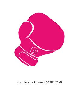 glove boxing sport game pink icon. Isolated and flat illustration. Vector graphic