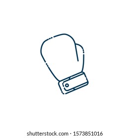 glove boxing workout accessory flat icon vector illustration design