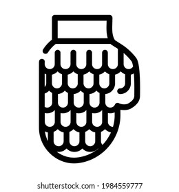 glove for car polishing line icon vector. glove for car polishing sign. isolated contour symbol black illustration