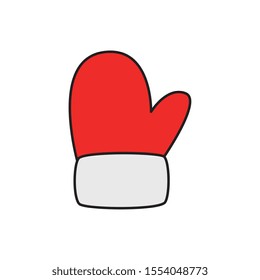 glove of christmas isolated icon vector illustration design