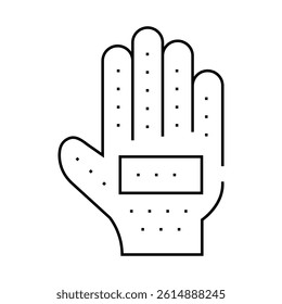 glove for combing out dog wool line icon vector. glove for combing out dog wool sign. isolated contour symbol black illustration