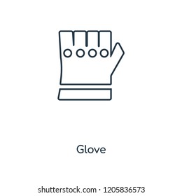 Glove concept line icon. Linear Glove concept outline symbol design. This simple element illustration can be used for web and mobile UI/UX.