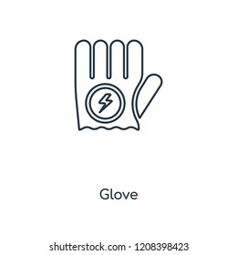 Glove concept line icon. Linear Glove concept outline symbol design. This simple element illustration can be used for web and mobile UI/UX.