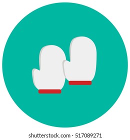 Glove cook cute icon in trendy flat style isolated on color background. Kitchenware symbol for your design, logo, UI. Vector illustration, EPS10.