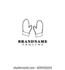 glove design logo template icon modern vector illustration