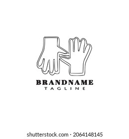 icono de la plantilla del logotipo de diseño de guantes ilustración de vector moderna