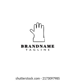 glove design logo template icon modern illustration
