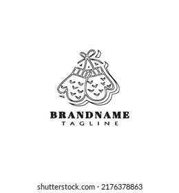 icono de la plantilla del logotipo de diseño de guantes ilustración de vector moderna