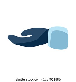 Glove design of Medical care and covid 19 virus theme Vector illustration