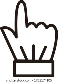Glove finger click icon cursor