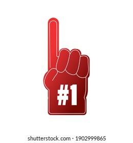 glove first number one icon vector illustration design