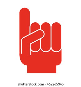 glove first number one vector illustration design