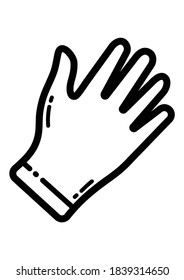 Glove Flat Icon Isolated On White Background